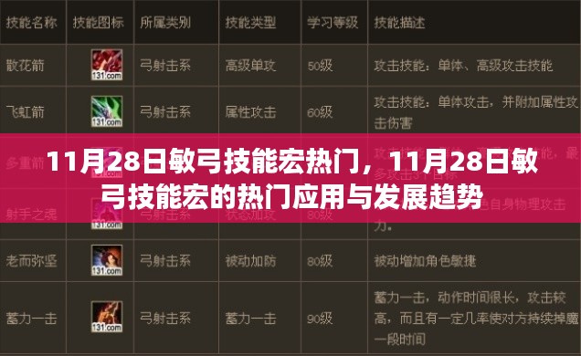 11月28日敏弓技能宏的热门应用与发展趋势解析