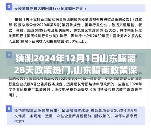 山东隔离政策展望与深度解读，2024年12月1日的新政策解读与评测，隔离期限达28天猜测分析