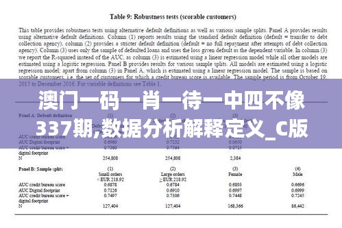 澳门一码一肖一待一中四不像337期,数据分析解释定义_C版138.386-6
