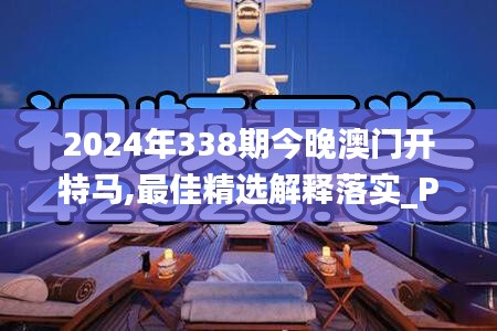 2024年338期今晚澳门开特马,最佳精选解释落实_Pixel142.385-1