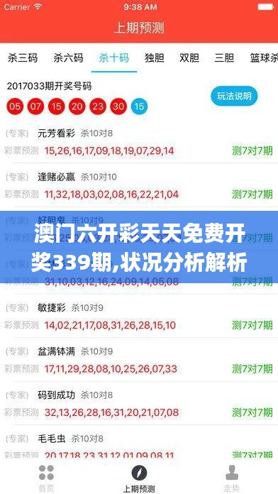 澳门六开彩天天免费开奖339期,状况分析解析说明_8DM20.691-6