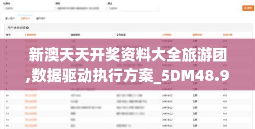 新澳天天开奖资料大全旅游团,数据驱动执行方案_5DM48.922-2
