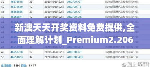 新澳天天开奖资料免费提供,全面理解计划_Premium2.206