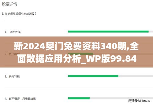 新2024奥门兔费资料340期,全面数据应用分析_WP版99.847-6