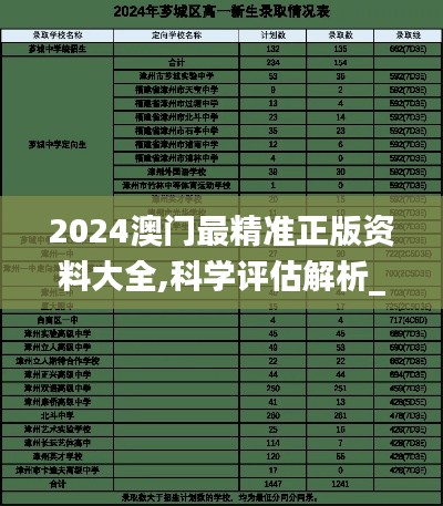2024澳门最精准正版资料大全,科学评估解析_NE版2.727