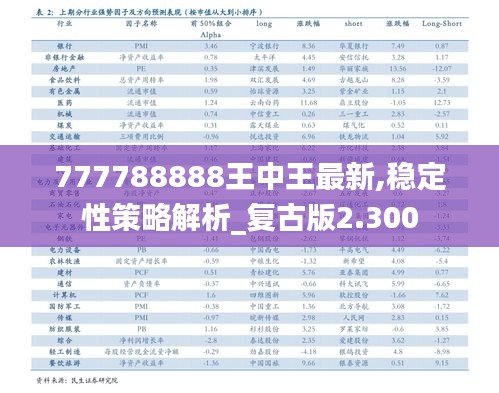777788888王中王最新,稳定性策略解析_复古版2.300