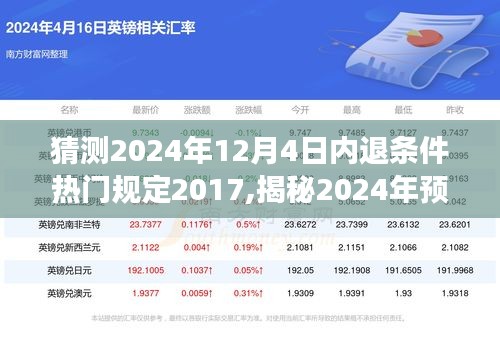 揭秘未来内退条件趋势，基于2017年的规定预测2024年12月4日的内退热门规定与解读其背后的故事