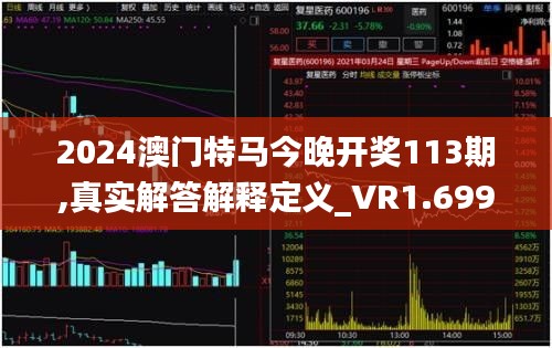 2024澳门特马今晚开奖113期,真实解答解释定义_VR1.699