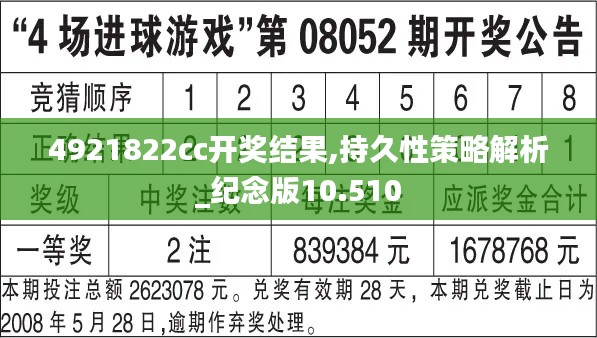 4921822cc开奖结果,持久性策略解析_纪念版10.510