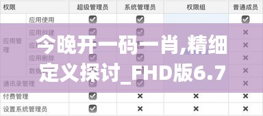 今晚开一码一肖,精细定义探讨_FHD版6.715