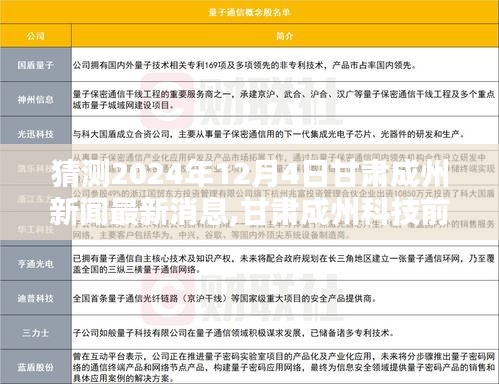 揭秘甘肃成州科技前沿，智能生活助手成州智控系列新品发布预告，未来城市新宠即将亮相——甘肃成州最新消息报道（2024年12月4日）