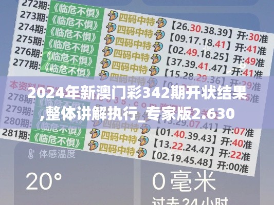 2024年新澳门彩342期开状结果,整体讲解执行_专家版2.630