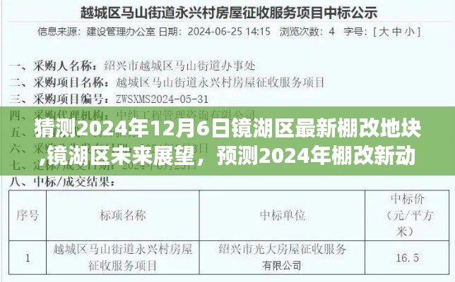 镜湖区未来展望，预测2024年棚改新动向及地块猜测（最新）