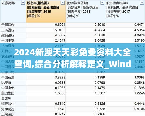 2024新澳天天彩免费资料大全查询,综合分析解释定义_Windows18.202