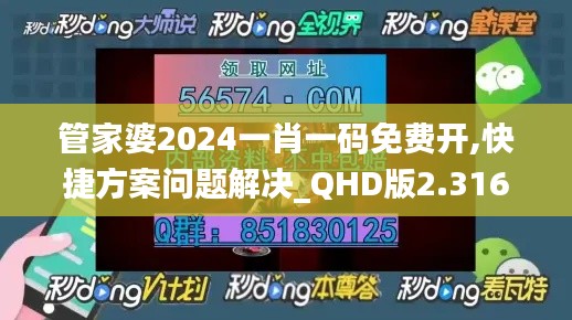 管家婆2024一肖一码免费开,快捷方案问题解决_QHD版2.316