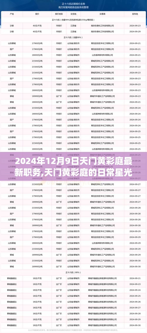 天门黄彩庭的职务之旅，星光下的温馨之旅（2024年12月9日）