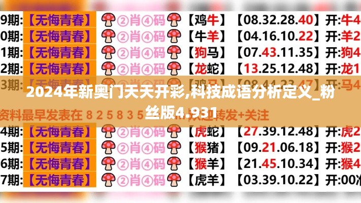 2024年新奥门天天开彩,科技成语分析定义_粉丝版4.931