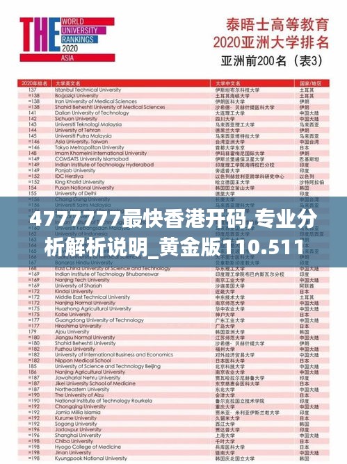 4777777最快香港开码,专业分析解析说明_黄金版110.511