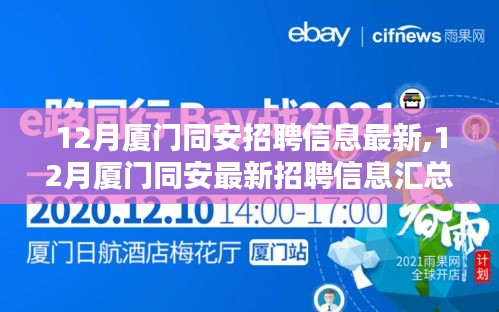12月厦门同安最新招聘信息汇总