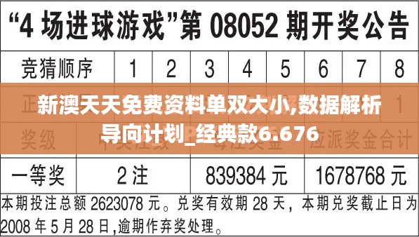 新澳天天免费资料单双大小,数据解析导向计划_经典款6.676