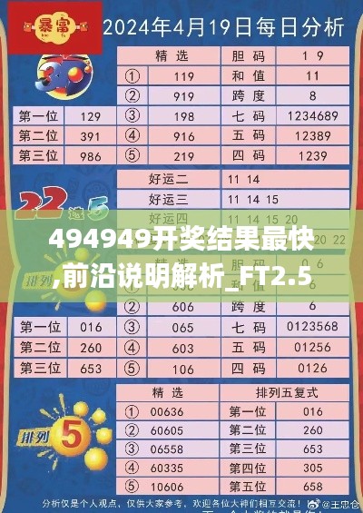 494949开奖结果最快,前沿说明解析_FT2.511