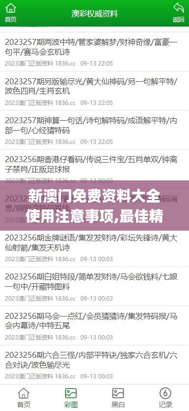 新澳门免费资料大全使用注意事项,最佳精选解释定义_理财版8.500