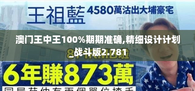 澳门王中王100%期期准确,精细设计计划_战斗版2.781