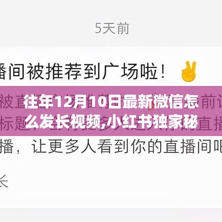 揭秘微信长视频发布秘籍，小红书独家指南，新姿势助你轻松分享长视频内容