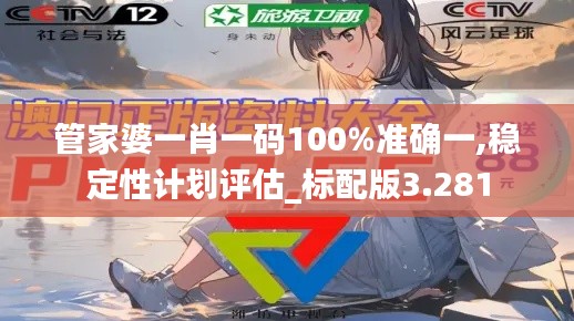 管家婆一肖一码100%准确一,稳定性计划评估_标配版3.281