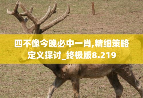 四不像今晚必中一肖,精细策略定义探讨_终极版8.219
