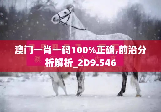 澳门一肖一码100%正确,前沿分析解析_2D9.546
