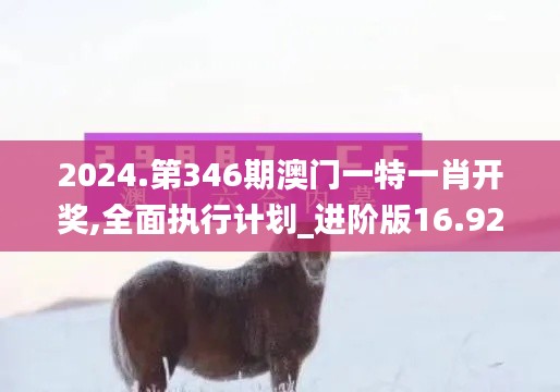 2024.第346期澳门一特一肖开奖,全面执行计划_进阶版16.925