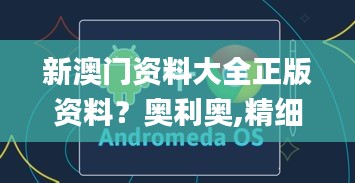 新澳门资料大全正版资料？奥利奥,精细化执行计划_PalmOS15.197