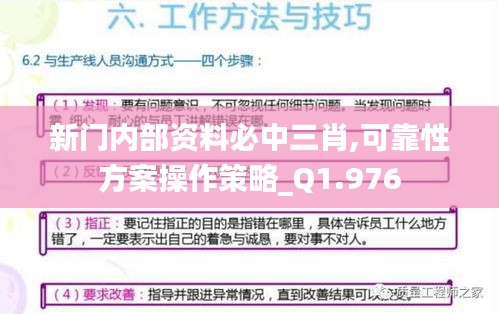 新门内部资料必中三肖,可靠性方案操作策略_Q1.976