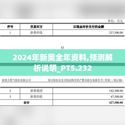 2024年新奥全年资料,预测解析说明_PT5.232