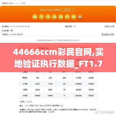 44666ccm彩民官网,实地验证执行数据_FT1.741