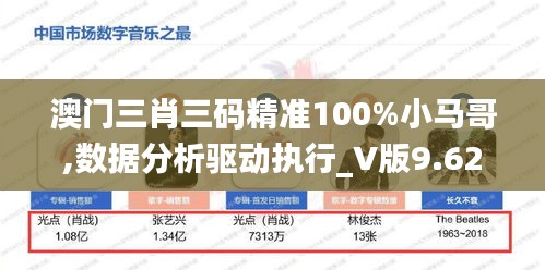 澳门三肖三码精准100%小马哥,数据分析驱动执行_V版9.628