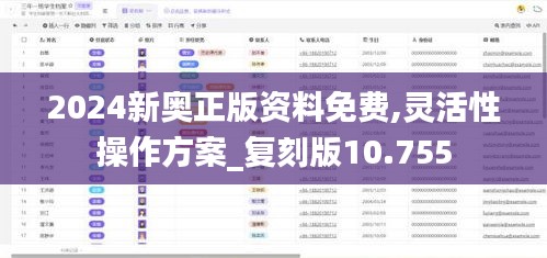 2024新奥正版资料免费,灵活性操作方案_复刻版10.755