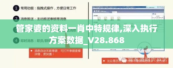 管家婆的资料一肖中特规律,深入执行方案数据_V28.868