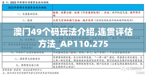 澳门49个码玩法介绍,连贯评估方法_AP110.275
