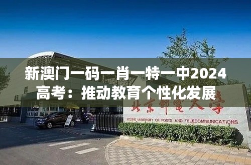 新澳门一码一肖一特一中2024高考：推动教育个性化发展