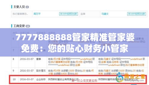 7777888888管家精准管家婆免费：您的贴心财务小管家