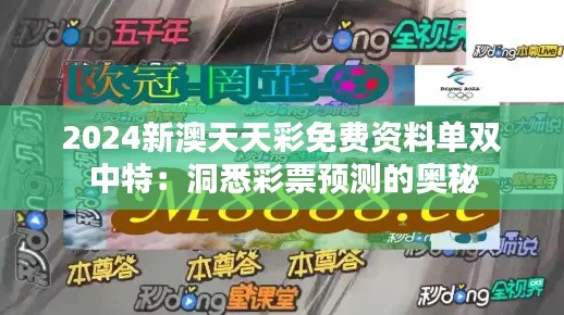 2024新澳天天彩免费资料单双中特：洞悉彩票预测的奥秘