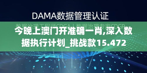 今晚上澳门开准确一肖,深入数据执行计划_挑战款15.472