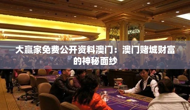 大赢家免费公开资料澳门：澳门赌城财富的神秘面纱