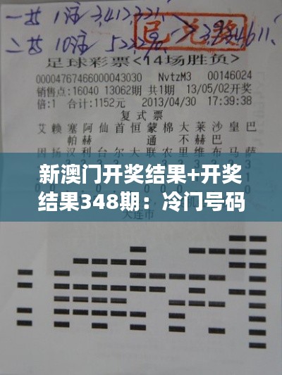 新澳门开奖结果+开奖结果348期：冷门号码的逆袭故事