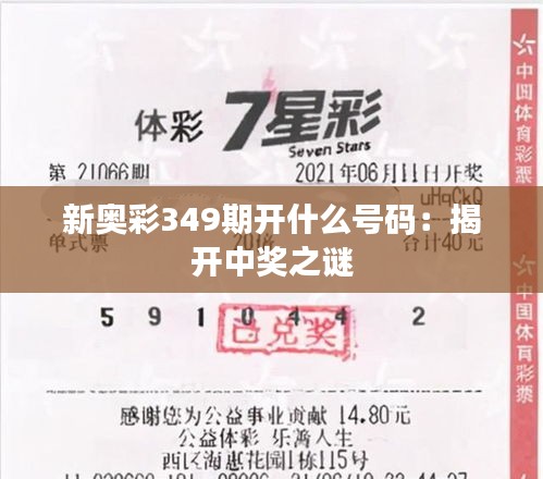 新奥彩349期开什么号码：揭开中奖之谜