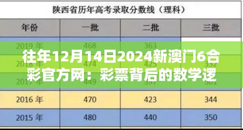 往年12月14日2024新澳门6合彩官方网：彩票背后的数学逻辑与概率学原理