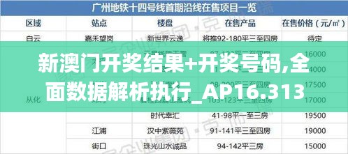 新澳门开奖结果+开奖号码,全面数据解析执行_AP16.313