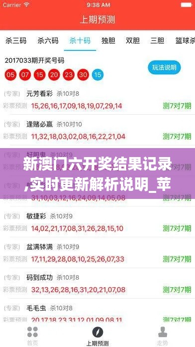 新澳门六开奖结果记录,实时更新解析说明_苹果6.288
